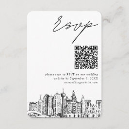 San Antonio Wedding Modern UAWG QR Code Begleitkarte