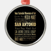 San- Antoniostadt der Silbernes Ornament (Vorne)