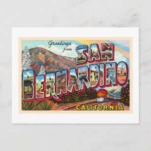 San Bernardino California CA Large Letter Postcard Postkarte