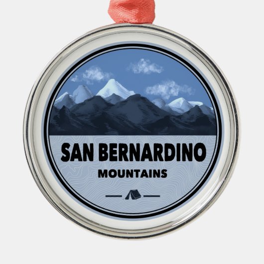 San Bernardino Camping Ornament Aus Metall (Vorne)