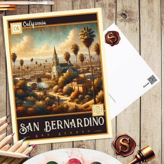San Bernardino, Kalifornien | Vintage Postkarte