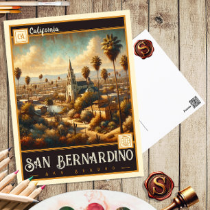 San Bernardino, Kalifornien   Vintage Postkarte