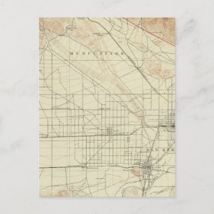 San Bernardino Quadrangon mit San Andreas Rift Postkarte