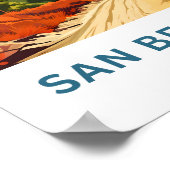 San Bernardino Rodelbahn mit Aussicht Poster (Ecke)
