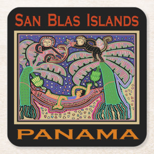 San Blas Inseln Panama Mola Rechteckiger Pappuntersetzer