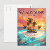 San-Blas-Inseln Panama Postkarte (Vorne/Hinten)