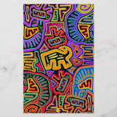 San Blas Island Mola Collage Briefpapier (Vorderseite)