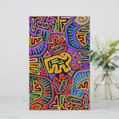 San Blas Island Mola Collage Briefpapier (Stehend Vorderseite)