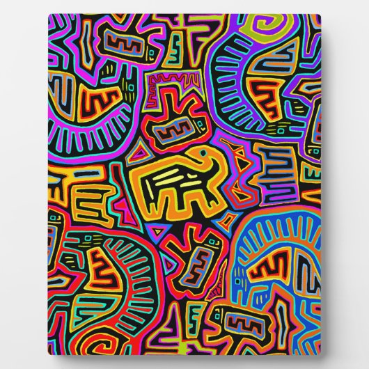 San Blas Island Mola Collage Fotoplatte (Vorderseite)