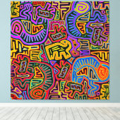 San Blas Island Mola Collage Leinwanddruck (Insitu (Holzboden))