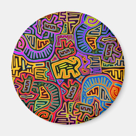 San Blas Island Mola Collage Magnet (Vorne)