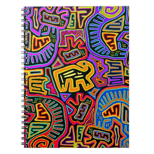 San Blas Island Mola Collage Notizblock (Vorderseite)