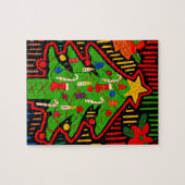 San Blas Island Weihnachtsbaum Mola Puzzle (Horizontal)