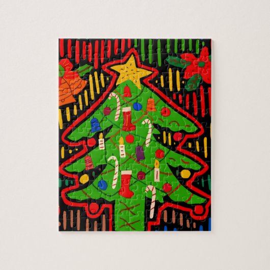San Blas Island Weihnachtsbaum Mola Puzzle (Vertikal)