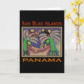 San Blas Islands Panama Mola Karte (Gelbe Blume)
