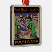San Blas Islands Panama Mola Ornament Aus Metall (Rechts)