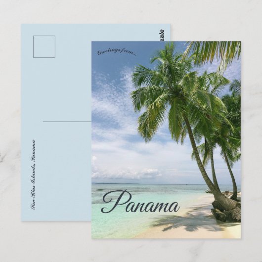 San Blas Islands Panama Postkarte (Vorne/Hinten)