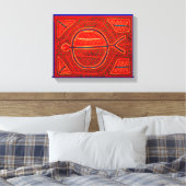 San Blas Mola Stingray Leinwanddruck (Insitu (Schlafzimmer))