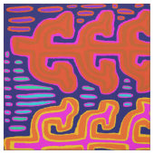 San Blas Mola Treppendesign Stoffe farbenfroh (Muster)