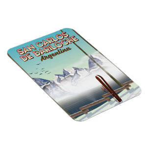 San Carlos de Bariloche Skireiseplakat Magnet