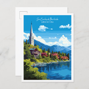 San Carlos de Bariloche Vintage Postkarte