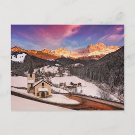 San Cipriano im Winter Postkarte
