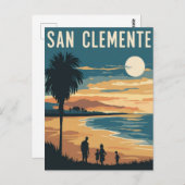 San Clemente Beach, Kalifornien Postkarte (Vorne/Hinten)