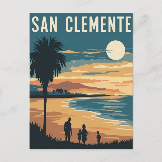 San Clemente Beach, Kalifornien Postkarte (Vorderseite)