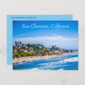 San Clemente Beach Postcard Postkarte (Vorne/Hinten)