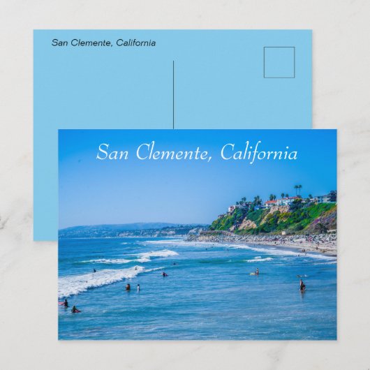 San Clemente Beach Postkarte (Vorne/Hinten)