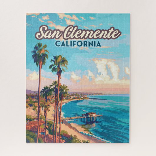 San Clemente California Beach Orange Landkreis Ret Puzzle (Vertikal)