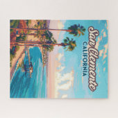 San Clemente California Beach Orange Landkreis Ret Puzzle (Horizontal)