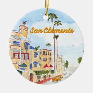 San Clemente California Keramik Ornament