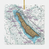 San Clemente Island Chart Keramikornament (Rückseite)