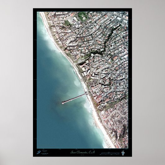 San Clemente, Kalifornien, Satellitenposter Poster (Vorne)
