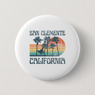 San Clemente Kalifornien Strand Sommerurlaub Vint Button