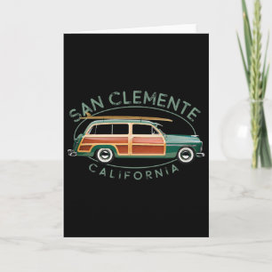 San Clemente Kalifornien Vintage Surfen  Karte