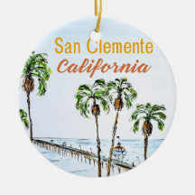 San Clemente Keramik Ornament - Kalifornien