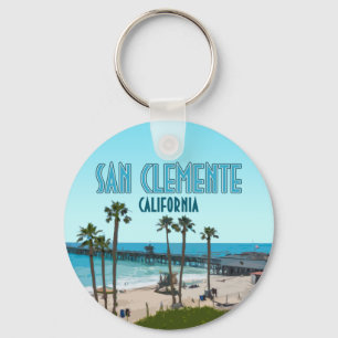 San Clemente Pier Beach Kalifornien Vintage Schlüsselanhänger