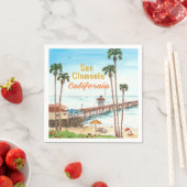 San Clemente Pier Kalifornien Serviette (Beispiel)