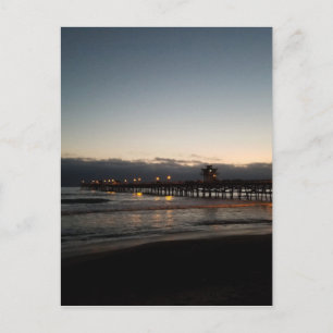 San Clemente Pier Nachtzeit Meer Kalifornien Postkarte