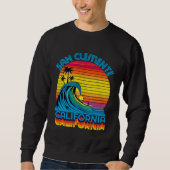 San Clemente Retro Throwback Surf & Beach Souvenir Sweatshirt (Vorderseite)