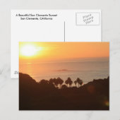 San Clemente-Sonnenuntergang Postkarte (Vorne/Hinten)