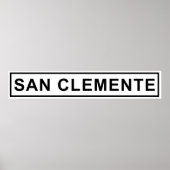 San Clemente Train Sign Poster (Vorne)