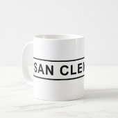 San Clemente-Zeichen-Kaffeetasse Tasse (Vorderseite Links)