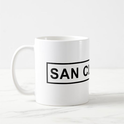 San Clemente-Zeichen-Kaffeetasse Tasse (Links)