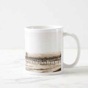 San Clemete Pier Pier California Vintages Foto Kaffeetasse