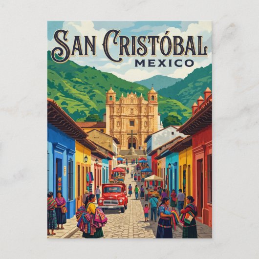 San Cristóbal de las Casas Mexiko Postkarte (Vorderseite)