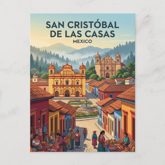 San Cristóbal de las Casas Mexiko Postkarte (Vorderseite)