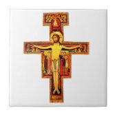 San Damiano Crucifix Cross Keramik Tile Fliese (Vorderseite)